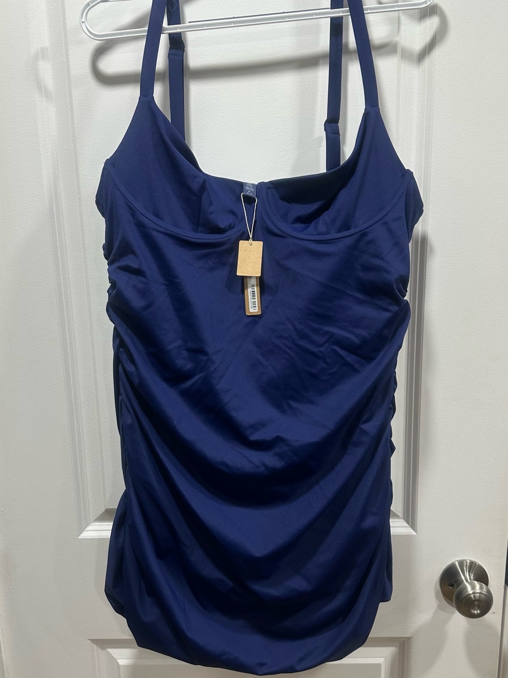 New with tags skims recycled one piece bathing suit in midnight blue 3x